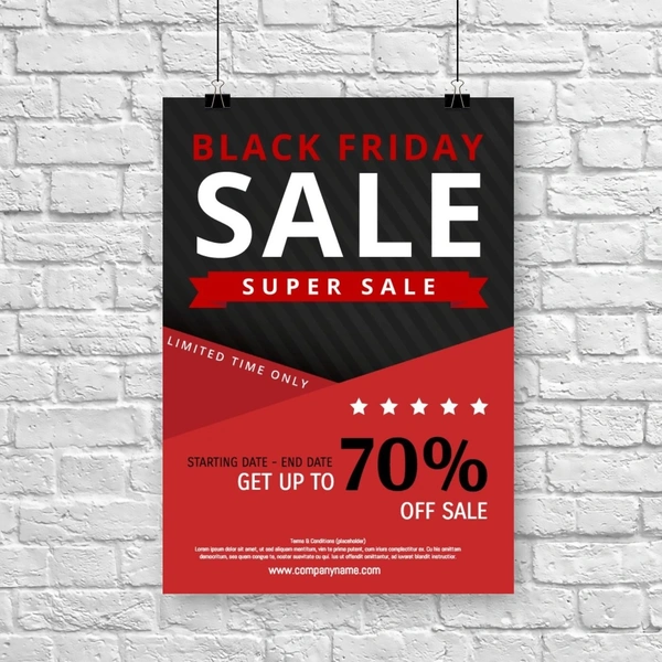  Black Friday Poster - Mockup